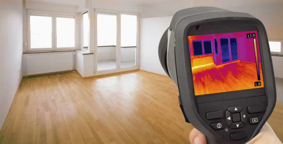 thermal imager of a home inspector
