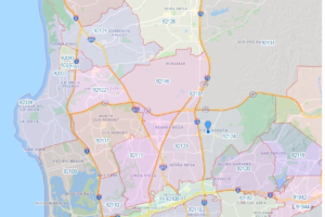 san diego zip codes map